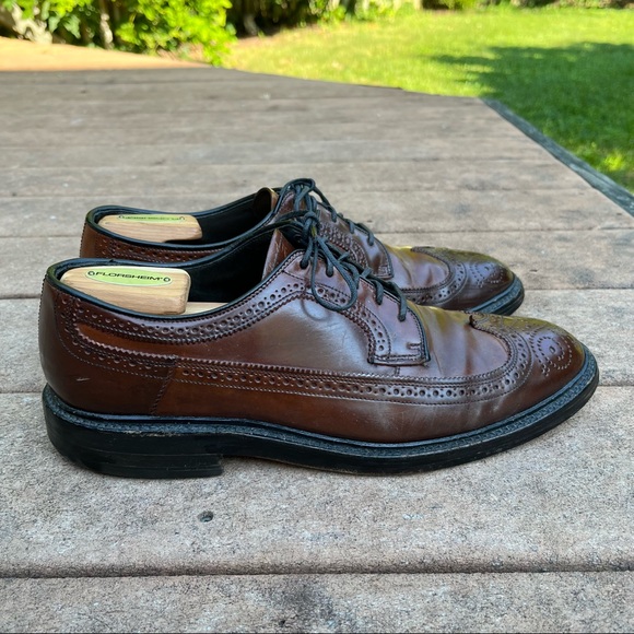 Bostonian Crown Windsor Shell Cordovan #8 Wingtip Burgundy 10C/9.5D USA Patina! - Picture 5 of 12